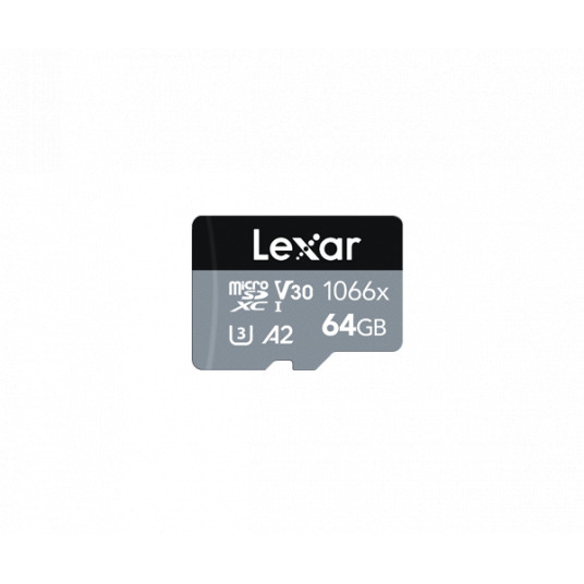  LEXAR PRO 1066X MICROSDHC/MICROSDXC UHS-I (SILVER) R160/W70 64GB 