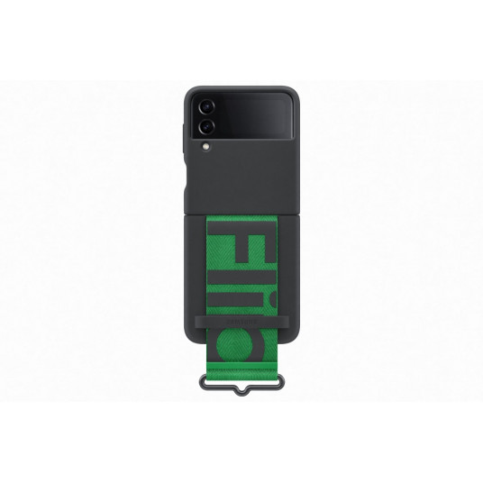  Samsung Galaxy Flip4 Silicone Cover with Strap  Black 