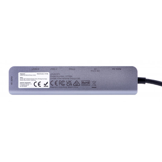  UNITEK HUB USB-C 7IN1, HDMI 4K, PD 100W, 5GBPS,ALU 