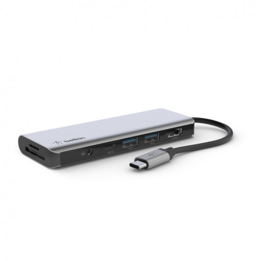  Belkin AVC009btSGY USB 3.2 Gen 1 (3.1 Gen 1) Type-C 5000 Mbit/ai Sidabras 