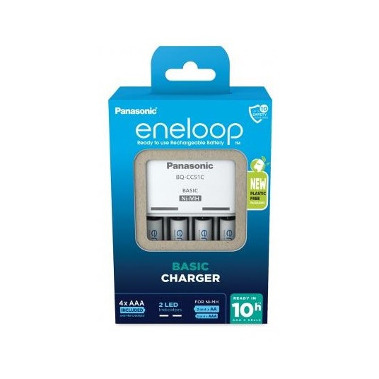  Panasonic Basic + 4x AAA Eneloop 800 mAh 