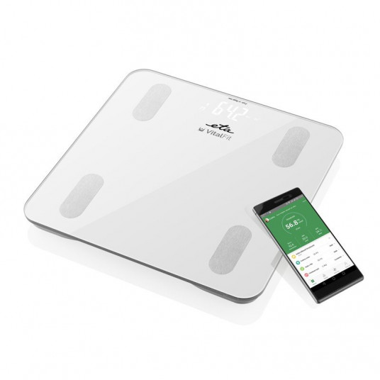  ETA Smart Personal Scale Vital Fit ETA678190000 Body analyzer, Maximum weight (capacity) 180 kg, Accuracy 100 g, Body Mass Index (BMI) measuring, White 