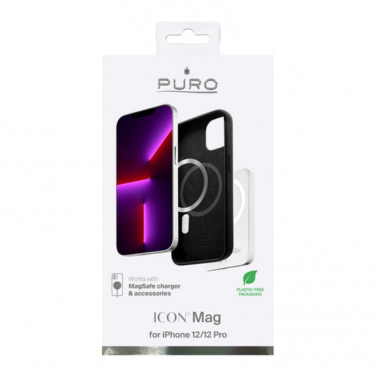 Icon Mag dėklas PURO skirtas iPhone 12-12Pro, juodas / IPC1261ICONMAGBLK