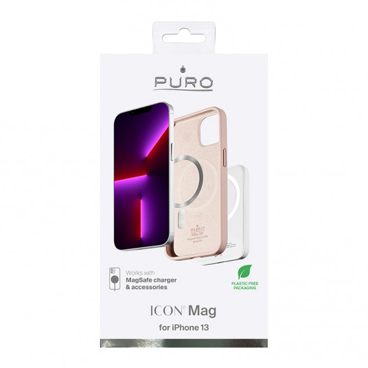  Icon Mag dėklas PURO skirtas iPhone 13 Magsafe, rožinis / IPC1361ICONMAGROSE 