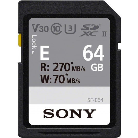  Sony SDXC E series 64GB UHS-II Class 10 U3 V30 