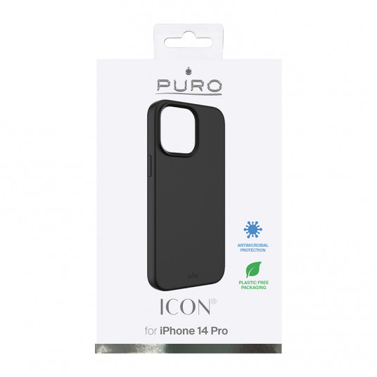  Dėklas PURO Icon skirtas iPhone 14 Pro, juodas / IPC14P61ICONBLK 