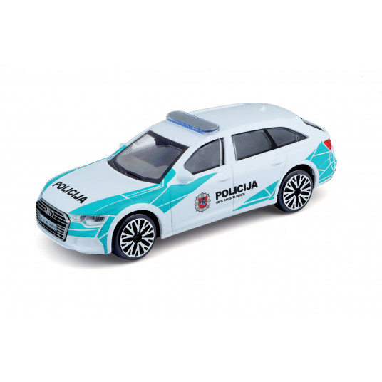  BBURAGO 1:43 automodelis Audi A6 Avant Lietuvos policija, 18-30415 