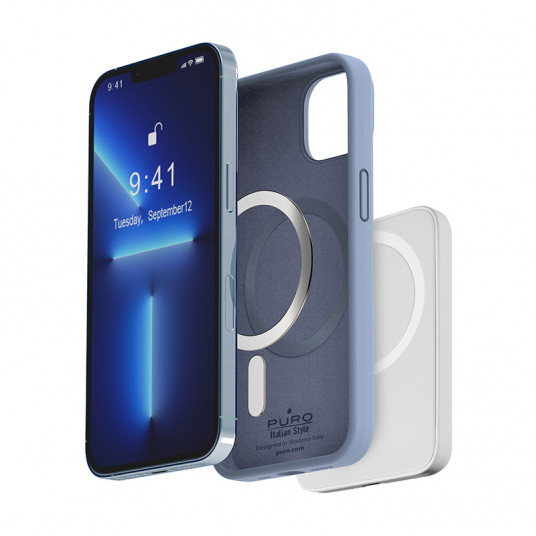 Dėklas PURO Icon Mag skirtas iPhone 14 Max, mėlynas / IPC1467ICONMAGLBLUE
