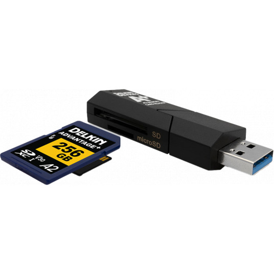  DELKIN CARDREADER SD &amp; MICROSD A2 (USB 3.1) 