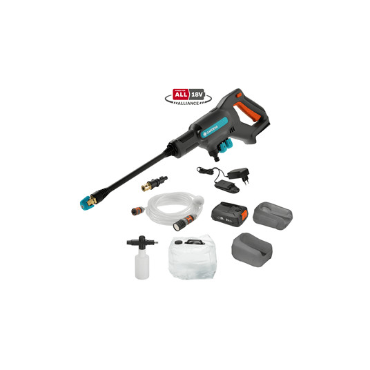  Vidutinio slėgio akumuliatorinės plovyklos Gardena „AquaClean 24 / 18V P4A Premium“ rinkinys 14800-31 