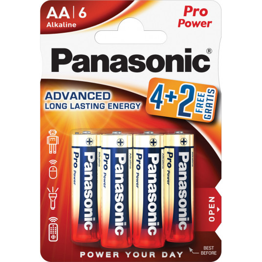  Panasonic Pro Power battery LR6PPG/6B (4+2) 