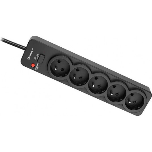  Tracer 46975 PowerGuard 1.8m Black (5 Outlets) 