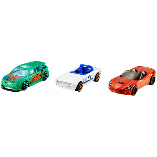  Trijų Hot Wheels automodelių rinkinys 