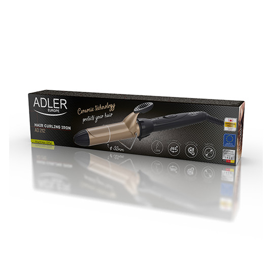  Adler Hair Curler AD 2112 Ceramic heating system, 55 W, Black 