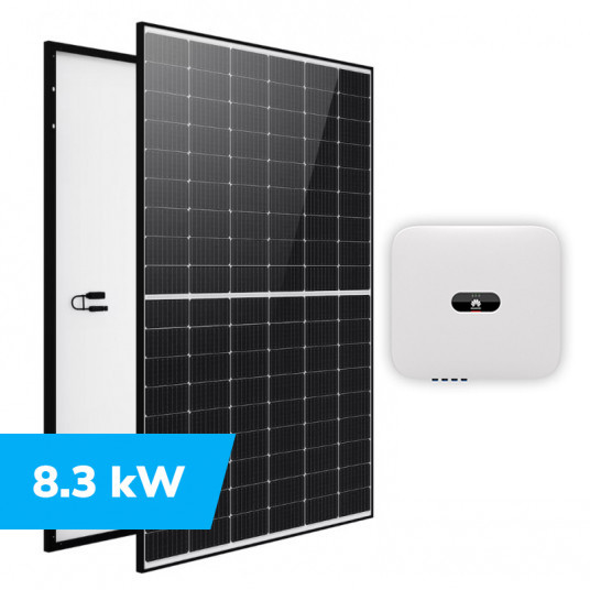  Saulės elektrinė su montavimu 8.3 kW, HUAWEI, LONGI 435W, Juoda 