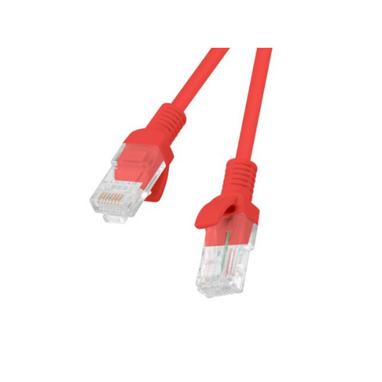  LANBERG PATCHCORD UTP CAT.5E 0.5M RED PCU5-10CC-0050-S 