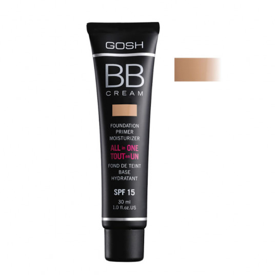 GOSH BB Cream Foundation Primer Moisturizer All In One SPF15 03 Warm Beige 30ml