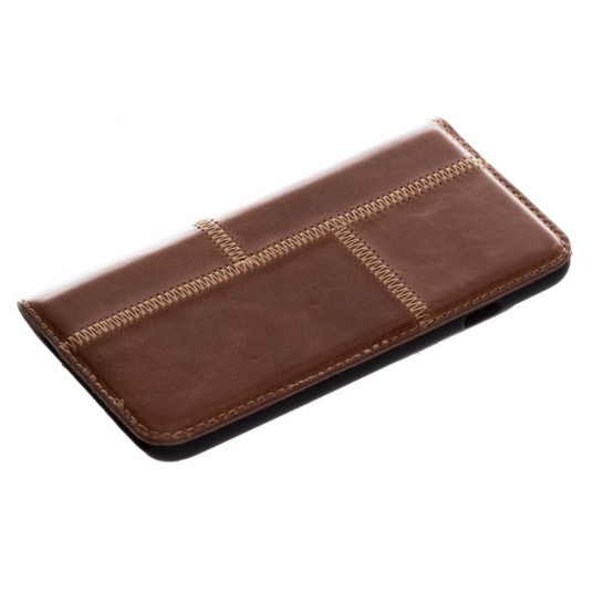 Tellur Book case Patch Genuine Leather for iPhone 7 brown