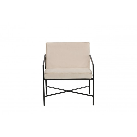  Fotelis Rakel - juodas / Beige velvetas 