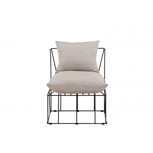 Fotelis Livonia - juodas / Linen