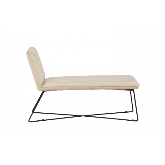 Fotelis X-lounge - juodas / beige velvetas