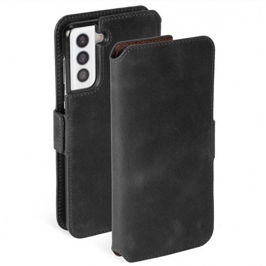 Krusell Leather PhoneWallet Samsung Galaxy S21 vintage black