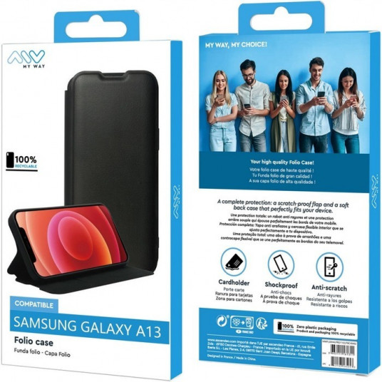  Samsung Galaxy A13 4G Folio Case By My Way Black 