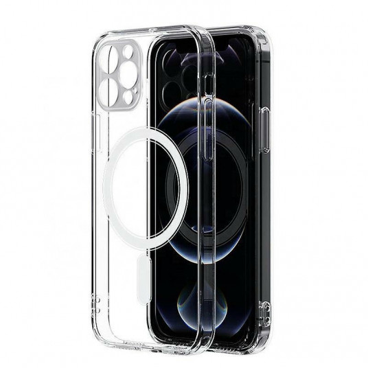 Mocco Magsafe Back Case 1 mm Silicone Case for Apple iPhone 13 Transparent