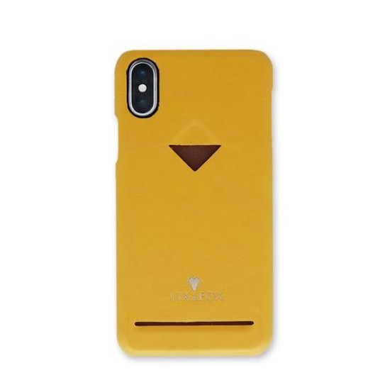  VixFox Card Slot Back Shell for Iphone XR mustard yellow 