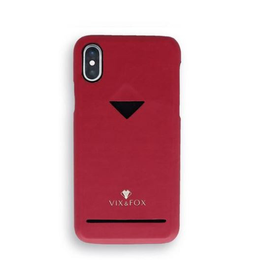VixFox Card Slot Back Shell for Iphone XSMAX ruby red