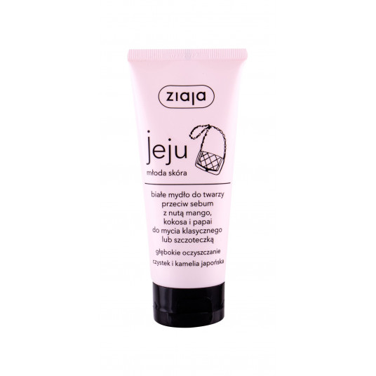 Ziaja Jeju Pink White Face Soap Face Wash Cleansing Sebum Oily Skin 75ml