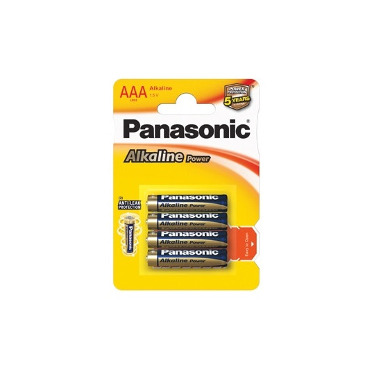  Baterijos Panasonic Alkaline POWER LR03 4BP 1,5V LR03APB/4BP 