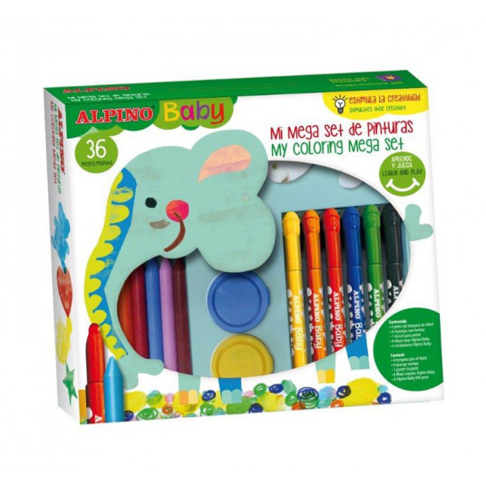 Spalvinimo rinkinys ALPINO Baby 21vnt