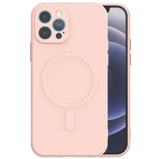 Mocco MagSilicone Soft Back Case Silicone Case for Apple iPhone 13 Pro Pink