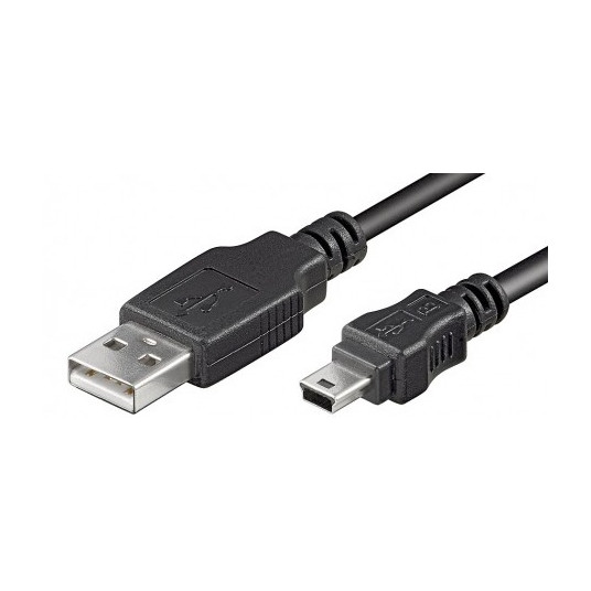  Logilink USB MINI-B 5-pin 180 Cert 1.8m Mini-USB B, USB A, 1.8 m, Black 
