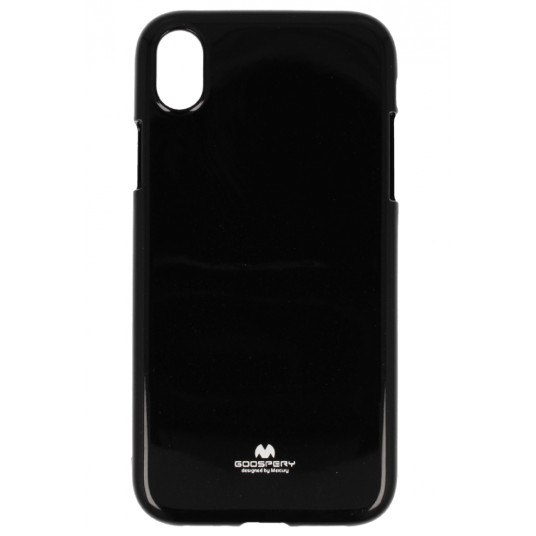 Mercury i-Jelly Back Case Strong Silicone Case With Metallic Glitter for Apple iPhone XR Black