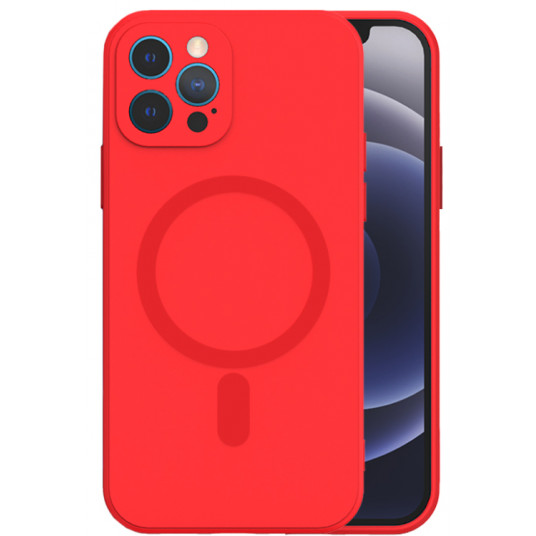  Mocco MagSilicone Soft Back Case Silicone Case for Apple iPhone 14 Plus Red 