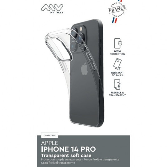  Apple iPhone 14 Pro France Soft Cover By My Way Transparent 