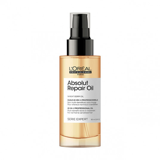 L´Oréal Professionnel - Multifunctional oil rinse-free treatment with protein and golden quinoa for dry and damaged hair Expert Absolut Repair - 90 ml