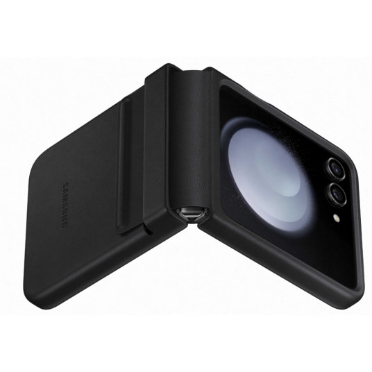  VF731PBE Flap ECO-Leather Case for Samsung Galaxy Flip 5, Black (Black) 