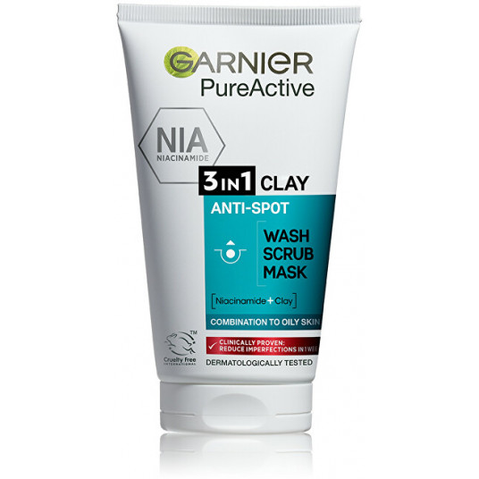 Garnier - Cleansing gel, scrub and mask against imperfections Pure 3in1 150 ml