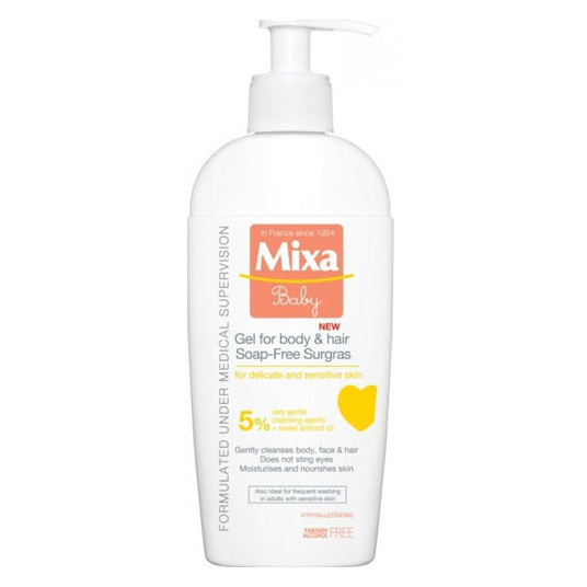 Mixa - Extra nourishing washing Baby gel for body and hair 5% 400 ml