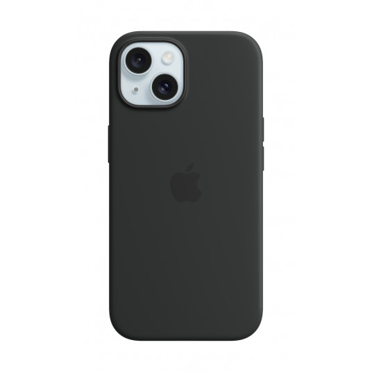  Dėklas Apple Iphone 15 Silicone Case with MagSafe - Black 