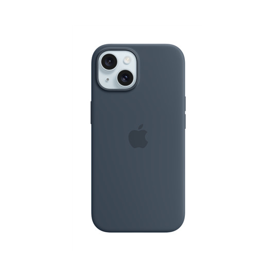  Dėklas Apple Iphone 15 Silicone Case with MagSafe - Storm Blue 