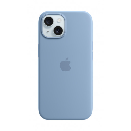  Dėklas Apple Iphone 15 Silicone Case with MagSafe - Winter Blue 