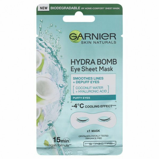  Garnier - Smoothing eye mask with coconut water and (Eye Tissue Mask) 6 g 