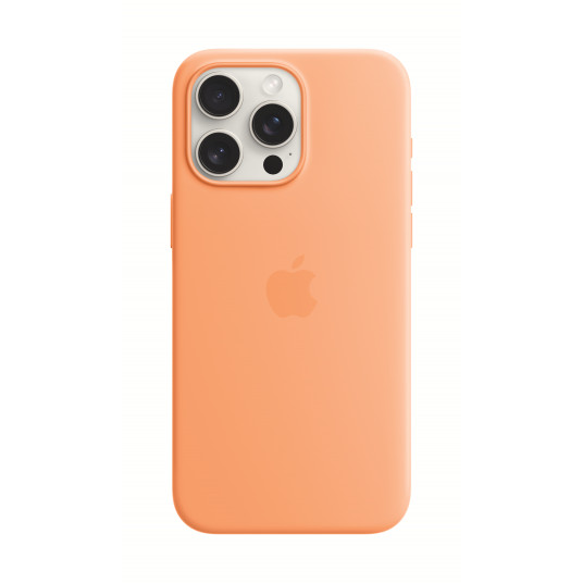  Dėklas Apple Iphone 15 Pro Max Silicone Case with MagSafe - Orange Sorbet 