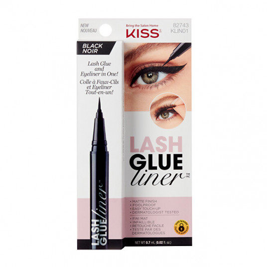  KISS - Eyelash glue with eyeliner Lash Glue Liner Black 0.7 ml 