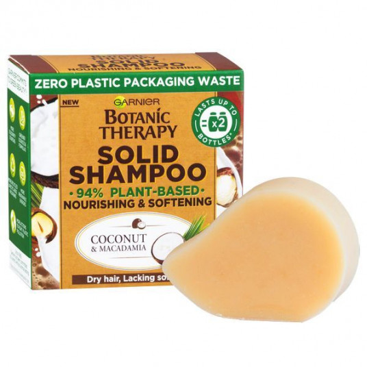 Garnier - Nourishing and softening solid shampoo for dry hair Botanic Therapy ( Coconut & Macadamia Solid Shampoo) 60 g