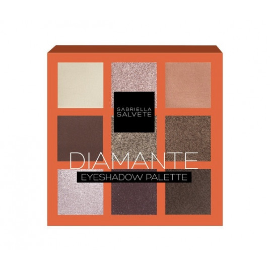 Gabriella Salvete - 9 eyeshadow palette with mirror Diamante Eyeshadow Palette Bronze 9 g